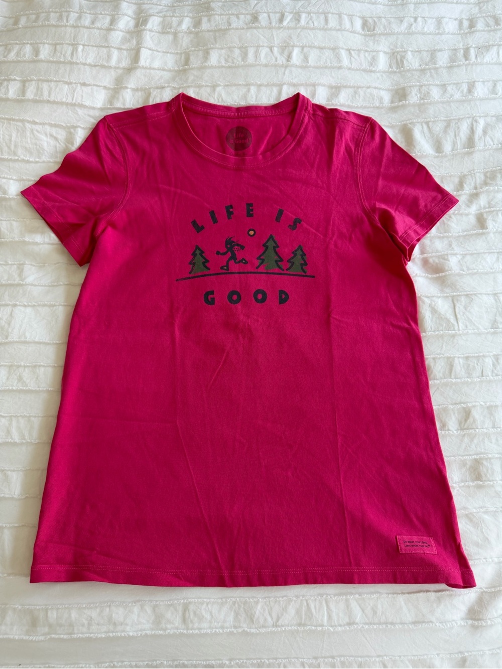 Life Is Good Women's Short-Sleeve Graphic Tee - Fuchsia Pink